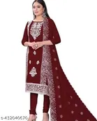 Chanderi Cotton Printed Pakistani Suit for Women 