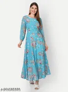 Floral Printed Anarkali Kurti for Women 