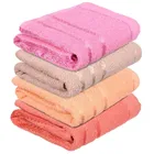 Cotton 400 GSM Solid Hand Towels (Multicolor, 14x21 inches) (Pack of 4)