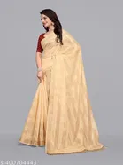Linen Zari Woven Saree for Women 