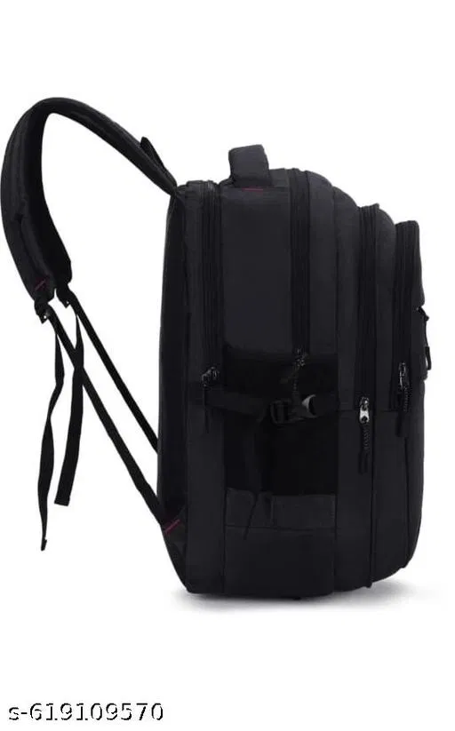 PRAYER BAGs  48L Black Laptop Backpack with 5 Compartment, Bottle Pocket, Front Pocket|Fits upto 17Inch Laptop Bag |Business, College, School Backpack|Casual Daypacks|Durable Backpack for Men & Women trendy men backpack