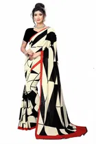 Kanooda Fancy Women Georgette Flower Printed Saree 