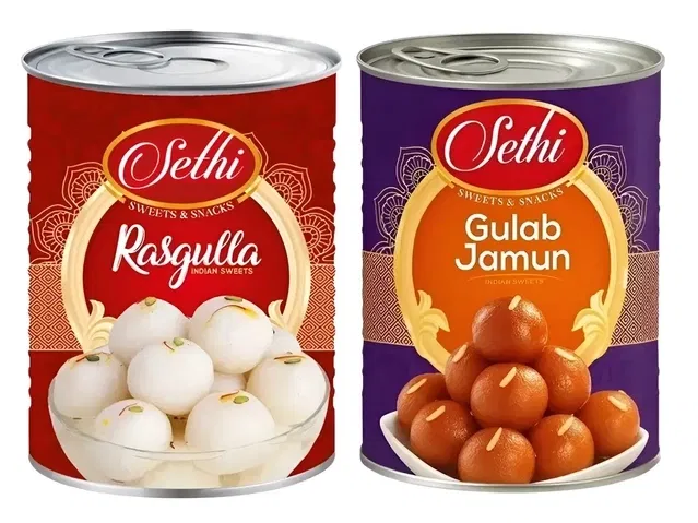 सेठी गुलाब जामुन 1 Kg + सेठी रसगुल्ला 1 Kg