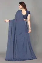 Casual Georgette Women Printed Saree With Unstitched Blouse 