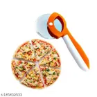 Stainless Steel Pizza Cutter (White & Orange)