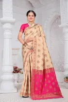 Kanjeevaram Silk Zari Woven Saree for Women 