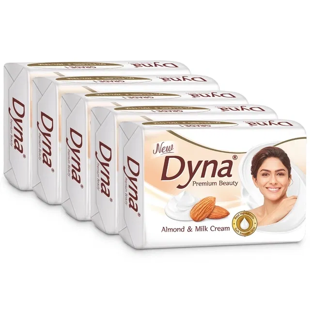 डायना मिल्क क्रीम & बादाम तेल साबुन 5X100 g (4 खरीदें + 1 मुफ्त)