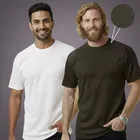 Polyester Round Neck T-shirt for Men, Multicolour, Pack of 2 
