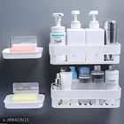 Plastic Bathroom Shelves (White, Pack of 2)
