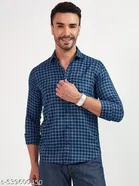 Polycotton Checked Shirts for Men, Multicolor 