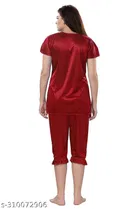 Satin Nightsuit Set for Women 