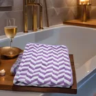 Safina Hand & Bath Towel Set Pack of 2 Chevron Lavender