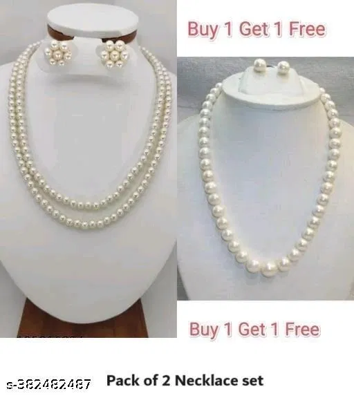 Combo Pearl Necklace Set