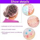 Shower Cap  for Women, Reusable Waterproof Elastic Eva Free-Size Bathroom Shower 3pcs Caps - For Homes, Spas, Salons, Hair Treatment, Beauty Parlors 
