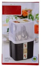 Plastic 5 Partitioned Cutlery Holder 