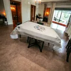 Polyester Printed Table Cloth (Brown, 38x58 inches)