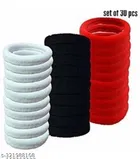 Cotton Blend Hair Ties for Women, Pack of 30 