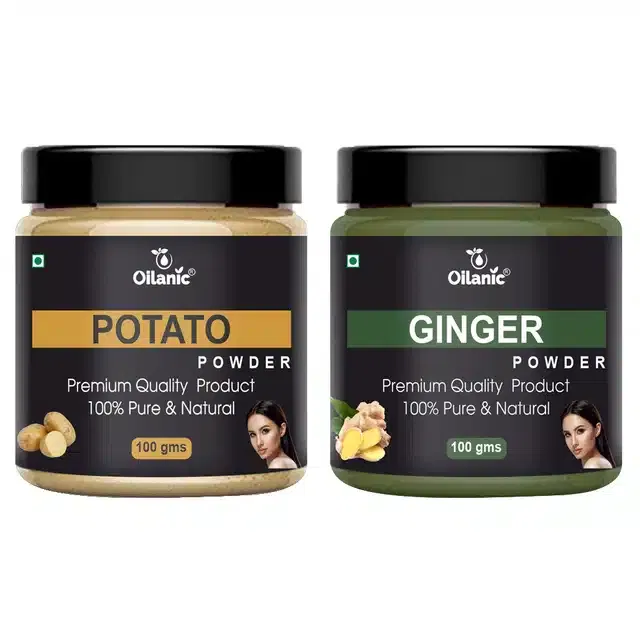 Natural Potato & Ginger Powder for Skin & Hair (Pack of 2, 100 g)