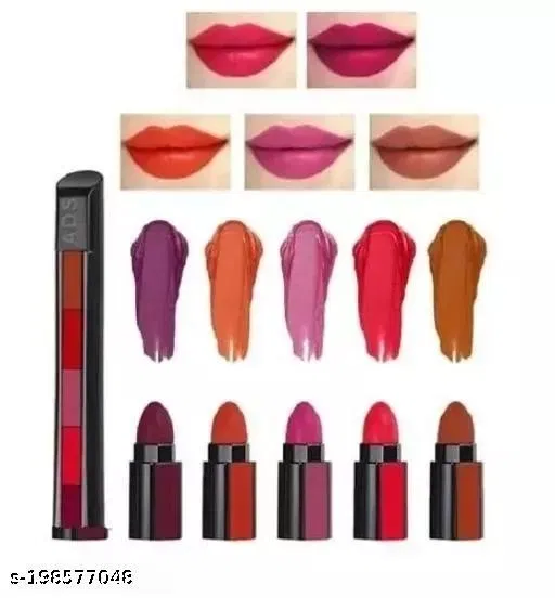 5 in 1 Mini Lipsticks for Women (Multicolor)