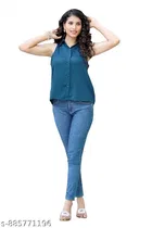 Sleeveless Cotton Shirt for Women 
