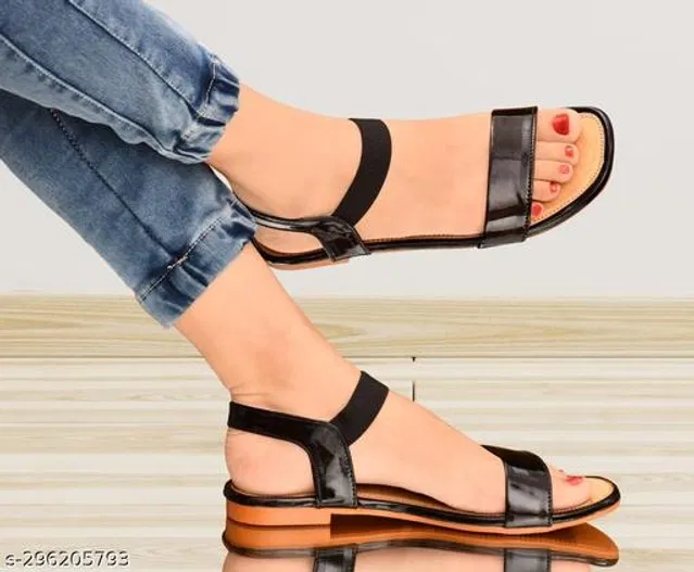 Flats for Women (Black & Beige, 6)