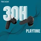 TecSox Pro 7 Wireless Earbud With Comfortable Fit-Black