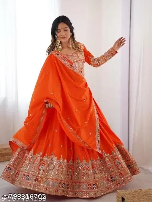 Lehenga Choli for Women (Free Size)