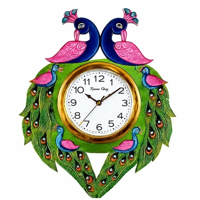 Plastic Wall Clock, Medium [11" × 11"] (Blue)