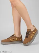 Shoetopia Girls Sneakers Brown 
