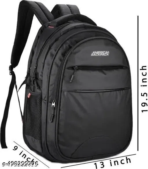 Polyester Backpack for Men & Women, Black