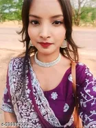 Georgette Saree for Women, Purple 