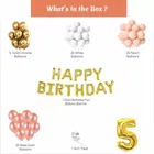 Pastel Theme 5th Birthday Balloon Decoration Kit , Multicolor, Pack Of 64