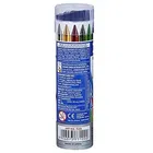 DOMS Round Tin Plastic Crayons with free sharpener 