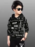 Cotton Blend Printed Hoodie for Boys 
