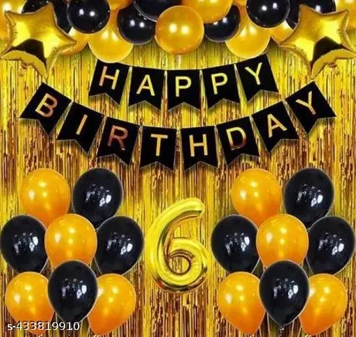 36 Pcs 6th Birthday Decoration kit, Multicolour, Set of 1