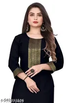 Cotton Kurti for Women,  Black  