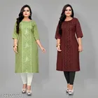 Botanical Cotton Kurti for Women, Pack of 2 