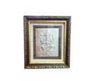 Wooden Shri Ganesha Lilver Photo Frame for Pooja 