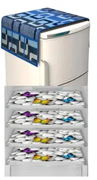 Knit Printed Fridge 4 Pcs Mat with Top Cover 