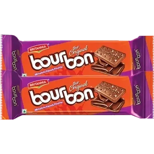 Britannia Bourbon Chocolate Cream Biscuits 2X120 g (Set Of 2)
