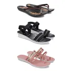 Sandals with 2 Pairs Flats for Women 