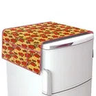 Knit Printed Fridge 4 Pcs Mat with Top Cover 