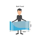 CottonBolls Terry Cotton Bath Towel 340gsm Dark Blue 70x140cm