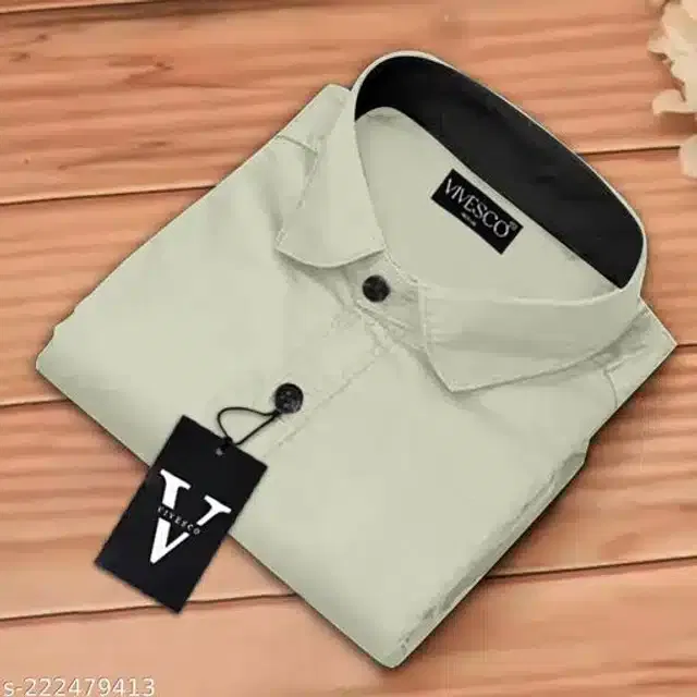 Full Sleeves Shirt for Men (Light Green, M)