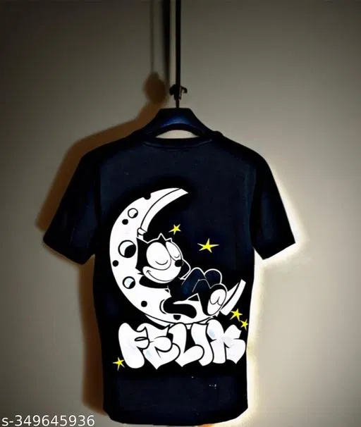 Cotton Blend T-shirt for Men, Black (L)