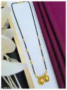 Alloy 2 Pcs Mangalsutra with 1 Pair Earrings for Women 