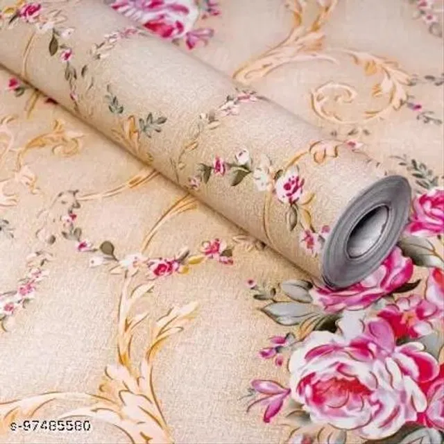 Bliss Vinyl Wallpaper for Home (Multicolor, 45x250 cm)