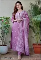 Ethnic Motif A-line Kurta Set for Women 