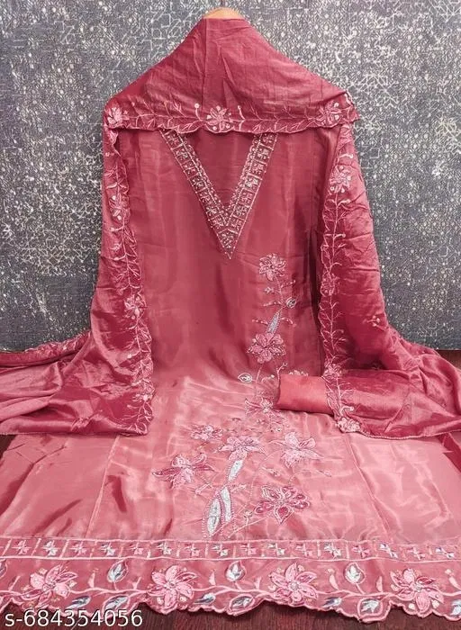 Silk Blend Punjabi/All Over Suits for Women (Multicolor, 6.65 meter (XXL)