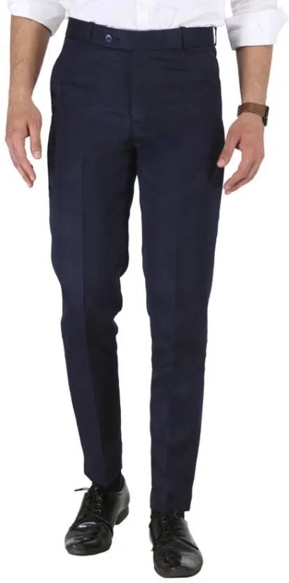 Cotton Trouser for Men (Navy Blue, 30)